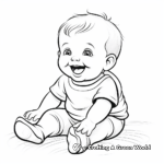 Adorable Laughing Baby Coloring Pages 2
