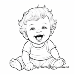 Adorable Laughing Baby Coloring Pages 3