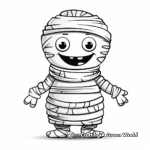 Adorable Little Mummies Halloween Coloring Pages 1