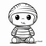 Adorable Little Mummies Halloween Coloring Pages 2