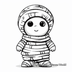 Adorable Little Mummies Halloween Coloring Pages 3