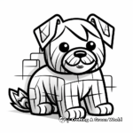 Adorable Minecraft Dog Coloring Pages 1