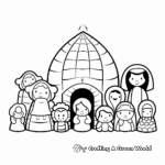 Adorable Nativity Set Coloring Pages for Children 4