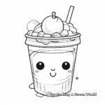 Adorable Panda Bubble Tea Coloring Pages 1