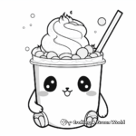 Adorable Panda Bubble Tea Coloring Pages 3