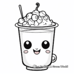 Adorable Panda Bubble Tea Coloring Pages 4