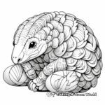 Adorable Pangolin Coloring Pages 1