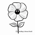 Adorable Poppy Flower Coloring Pages 2