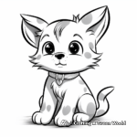 Adorable Puppy and Kitten Coloring Pages 1