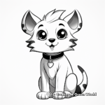 Adorable Puppy and Kitten Coloring Pages 2