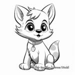 Adorable Puppy and Kitten Coloring Pages 3