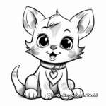 Adorable Puppy and Kitten Coloring Pages 4