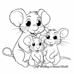 Adorable Rat Family Coloring Pages 3