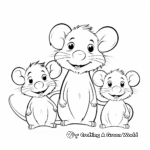 Adorable Rat Family Coloring Pages 4