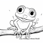 Adorable Red Eyed Tree Frog Coloring Pages 1