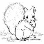 Adorable Red Squirrel Coloring Pages 1