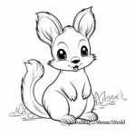 Adorable Red Squirrel Coloring Pages 2