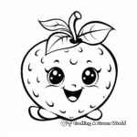 Adorable Strawberry Coloring Pages 1