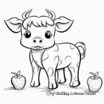 Adorable Strawberry Cow Coloring Pages 3