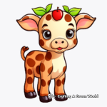 Adorable Strawberry Cow Coloring Pages 4