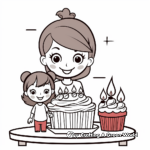 Adorable Teacher Birthday Cupcake Coloring Pages 3