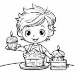 Adorable Teacher Birthday Cupcake Coloring Pages 4