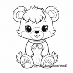 Adorable Teddy Bear Doll Coloring Pages 1