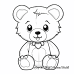 Adorable Teddy Bear Doll Coloring Pages 2
