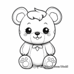 Adorable Teddy Bear Doll Coloring Pages 3