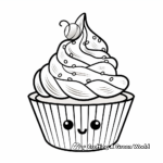 Adorable Unicorn Cupcake Coloring Pages for Kids 4