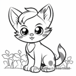 Adorable Wednesday Kitten Coloring Pages 1