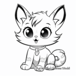 Adorable Wednesday Kitten Coloring Pages 4