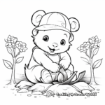 Adorable Wombats Planting a Garden Coloring Pages 2
