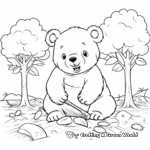 Adorable Wombats Planting a Garden Coloring Pages 3