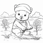 Adorable Wombats Planting a Garden Coloring Pages 4