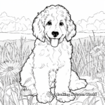 Adult Bernedoodle in Natural Setting Coloring Pages 2