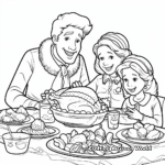 Adult Coloring Pages of Christmas Dinner 4