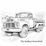 Adult Coloring Pages of Trucks for Vehicle Lovers 1