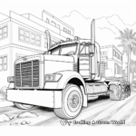Adult Coloring Pages of Trucks for Vehicle Lovers 3
