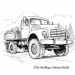 Adult Coloring Pages of Trucks for Vehicle Lovers 4
