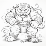 Adult Coloring Pages: Angry Tiger Fighting 2