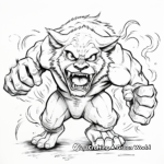 Adult Coloring Pages: Angry Tiger Fighting 3