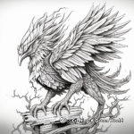 Adult Detailed Fire Phoenix Coloring Pages 2