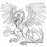 Adult Detailed Fire Phoenix Coloring Pages 4