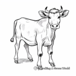 Adult Friendly Cartoon Cow Coloring Pages 1