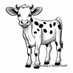 Adult Friendly Cartoon Cow Coloring Pages 2