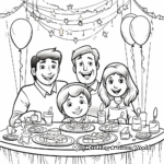 Adult-Friendly Cartoon New Year's Eve Celebration Coloring Pages 3