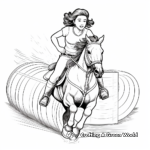 Adult-Friendly Intricate Barrel Racing Coloring Pages 2