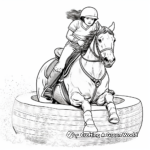 Adult-Friendly Intricate Barrel Racing Coloring Pages 3