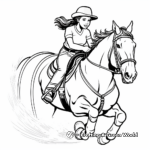 Adult-Friendly Intricate Barrel Racing Coloring Pages 4